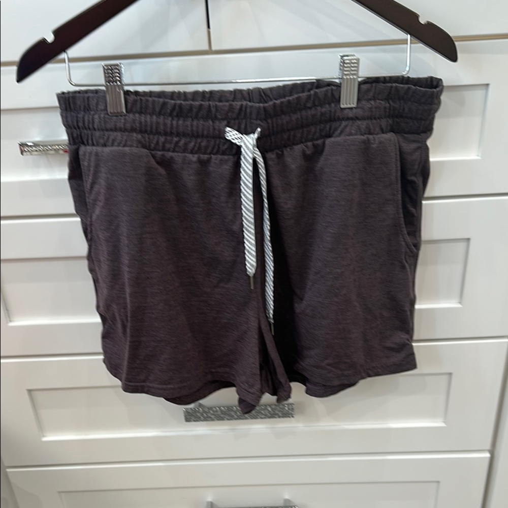 Purple Shorts with Elastic Waistband